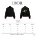 Dior 47 Neon Pink Trim Varsity Bomber Jacket, Black #B68837