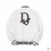 Dior Large D Logo Embroidered Padded Bomber Jacket, White and Black #B68841