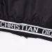 Dior Large D Logo Embroidered Padded Bomber Jacket, White and Black #B68841