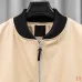 Givenchy Runway Beige Black Sleeve Zip Varsity Jacket #B68992