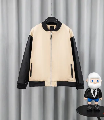 Givenchy Runway Beige Black Sleeve Zip Varsity Jacket #B68992