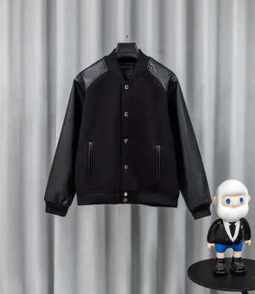 Givenchy Runway Black Wool Leather Sleeve Varsity Jacket #B68993