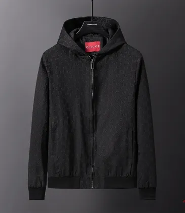 Gucci 2026 Fall‑Winter GG Jacquard Zip‑Up Hooded Jacket, Black #B68000 Gucci 2026 Fall‑Winter GG Jacquard Zip‑Up Hooded Jacket, Black #B68000
