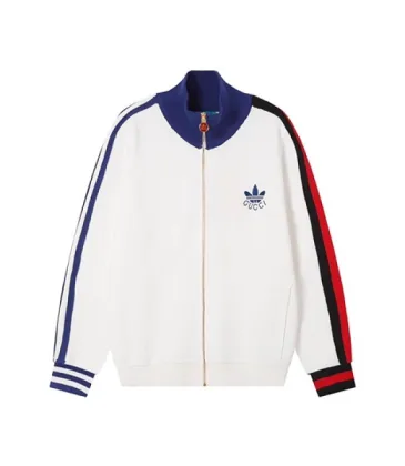 Gucci x Adidas Collaboration Knit Track Jacket, White Multi Stripe #B68870 Gucci x Adidas Collaboration Knit Track Jacket, White Multi Stripe #B68870