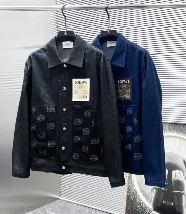 Loewe Denim Designer Jacket Black/Blue #A53771 Loewe Denim Designer Jacket Black/Blue #A53771