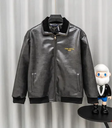Louis Vuitton Heavy Embroidery Grey Faux Leather Varsity Jacket #B68981