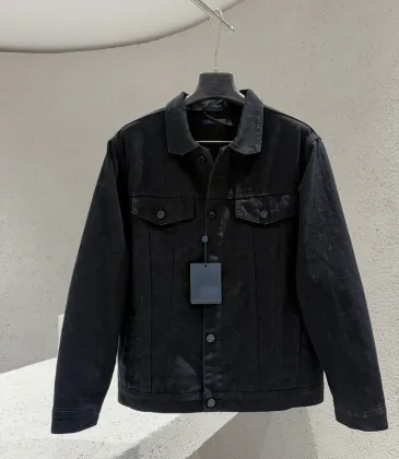 Louis Vuitton Jacquard Denim Trucker Jacket, Black #B68813 Louis Vuitton Jacquard Denim Trucker Jacket, Black #B68813