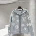 Louis Vuitton Monogram Zip Up Hoodie, Grey, Black 460g #B68815