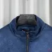 Louis Vuitton Navy Monogram Stand Collar Zip Varsity Jacket #B68982