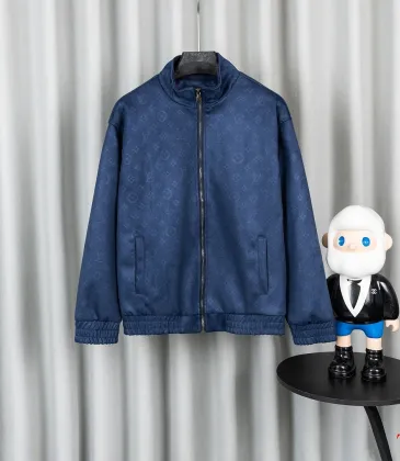 Louis Vuitton Navy Monogram Stand Collar Zip Varsity Jacket #B68982