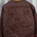 Louis Vuitton Runway Brown Satin Varsity Bomber Jacket #B68979