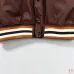 Louis Vuitton Runway Brown Satin Varsity Bomber Jacket #B68979