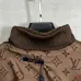 Louis Vuitton Runway Style Brown Fleece Zip-Up Varsity Jacket #B68977