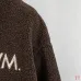 Louis Vuitton Runway Style Brown Fleece Zip-Up Varsity Jacket #B68977