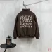 Louis Vuitton Runway Style Brown Fleece Zip-Up Varsity Jacket #B68977