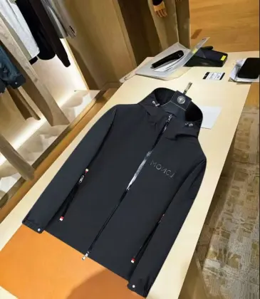 Moncler Embossed‑Logo Hooded Full‑Zip Windbreaker Jacket, Black #B68278 Moncler Embossed‑Logo Hooded Full‑Zip Windbreaker Jacket, Black #B68278