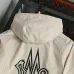 Moncler Graphic‑Logo Hooded Full‑Zip Utility Jacket, Cream White #B68279