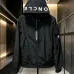 Moncler Hooded Full‑Zip Windbreaker Jacket, Black #B68267
