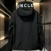 Moncler Hooded Full‑Zip Windbreaker Jacket, Black #B68267