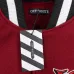 Off-White Runway Burgundy Cross Logo Embroidery Varsity Jacket #B68991