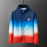 Casablanca Men Gradient Hooded Zip‑Up Jacket | Blue‑White‑Red Gradient #B67965 Casablanca Men Gradient Hooded Zip‑Up Jacket | Blue‑White‑Red Gradient #B67965