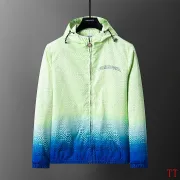 Casablanca Men Gradient Print Hooded Zip‑Up Jacket | Green‑Blue Gradient #B67960 Casablanca Men Gradient Print Hooded Zip‑Up Jacket | Green‑Blue Gradient #B67960