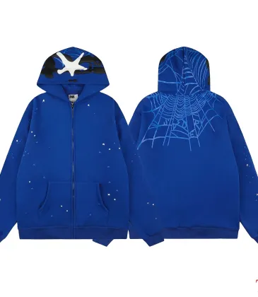 Spider‑5 Men Fleece‑Lined Zip‑Up Hooded Jacket, Royal Blue #B67973 Spider‑5 Men Fleece‑Lined Zip‑Up Hooded Jacket, Royal Blue #B67973