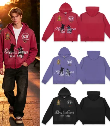 Vale Sport Equestrian Graphic Zip‑Up Hoodie Casual Jacket Red Purple Black #B67652 Vale Sport Equestrian Graphic Zip‑Up Hoodie Casual Jacket Red Purple Black #B67652