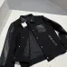 Prada Dark Style Varsity Baseball Jacket, Black Leather &amp; Wool Blend #B68851