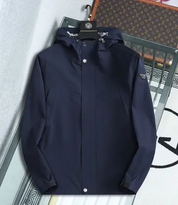 Prada Triangle Logo Hooded Full‑Zip Windbreaker Jacket, Navy #B68270 Prada Triangle Logo Hooded Full‑Zip Windbreaker Jacket, Navy #B68270