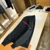 Prada Triangle Logo Red‑Tag Bomber Full‑Zip Jacket, Black #B68273