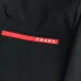 Prada Triangle Logo Red‑Tag Bomber Full‑Zip Jacket, Black #B68273
