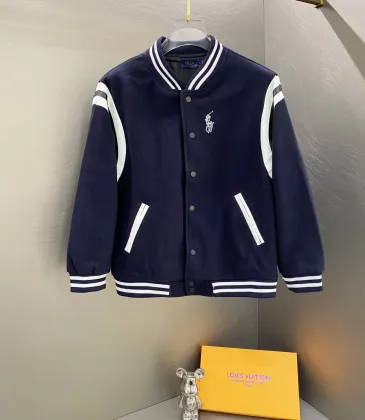 Ralph Lauren Pony Embroidery American Retro Wool Patchwork Leather Baseball Jacket with Large Logo Jackets for Men #A58790 Ralph Lauren Pony Embroidery American Retro Wool Patchwork Leather Baseball Jacket with Large Logo Jackets for Men #A58790