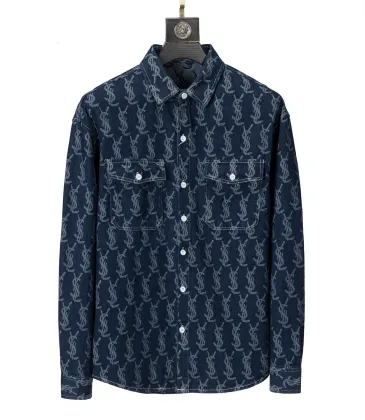 YSL Denim Shirt Jackets for MEN #A26511 YSL Denim Shirt Jackets for MEN #A26511