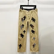 Chrome Hearts 40 patch cross chino khaki pants #A53419 Chrome Hearts 40 patch cross chino khaki pants #A53419