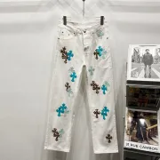Chrome Hearts Jeans for Men White #A53720 Chrome Hearts Jeans for Men White #A53720