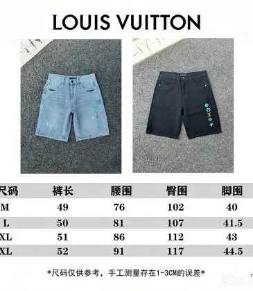 Louis Vuitton SS26 Runway Logo Embroidered Denim Shorts #B67475 Louis Vuitton SS26 Runway Logo Embroidered Denim Shorts #B67475