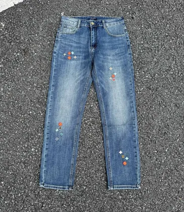 Louis Vuitton SS26 Fall Pocket Art Print Logo YKK Zipper Jeans #B67470 Louis Vuitton SS26 Fall Pocket Art Print Logo YKK Zipper Jeans #B67470