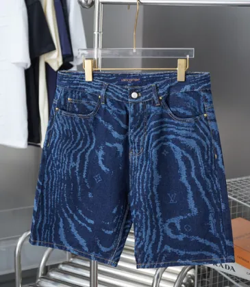 Louis Vuitton Pants for Louis Vuitton Short Pants for men Rippled denim shorts #A52990 Louis Vuitton Pants for Louis Vuitton Short Pants for men Rippled denim shorts #A52990