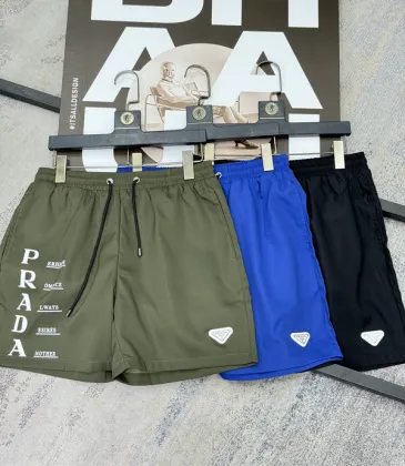 Prada Short Pants for Men Beach shorts Blue/Black #A53057 Prada Short Pants for Men Beach shorts Blue/Black #A53057