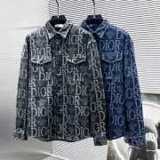 D-ior shirts for D-ior Long-Sleeved Shirts for men Black/Blue #A53761