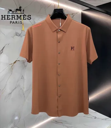 HERMES shirts for HERMES Short sleeved shirts for men #A65068