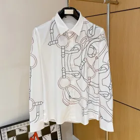 HERMES shirts for HERMES long sleeved shirts for men #B69600