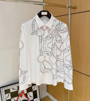 HERMES shirts for HERMES long sleeved shirts for men #B69600