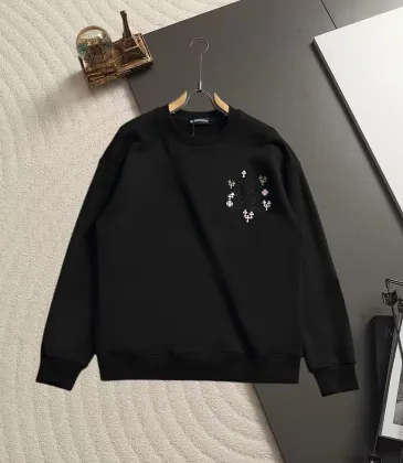 Chrome Hearts Black Embroidered Crew Neck Sweatshirt Premium Quality #B67400 Chrome Hearts Black Embroidered Crew Neck Sweatshirt Premium Quality #B67400