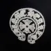 Chrome Hearts Horseshoe Logo Embroidered Crewneck Sweatshirt, Black, White #B68039