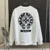 Chrome Hearts Horseshoe Logo Embroidered Crewneck Sweatshirt, Black, White #B68039