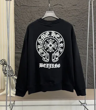 Chrome Hearts Horseshoe Logo Embroidered Crewneck Sweatshirt, Black, White #B68039 Chrome Hearts Horseshoe Logo Embroidered Crewneck Sweatshirt, Black, White #B68039
