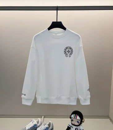 Stylish White/Black Chrome Hearts Sweatshirt With Classic Cross And Text Prints #A54390 Stylish White/Black Chrome Hearts Sweatshirt With Classic Cross And Text Prints #A54390