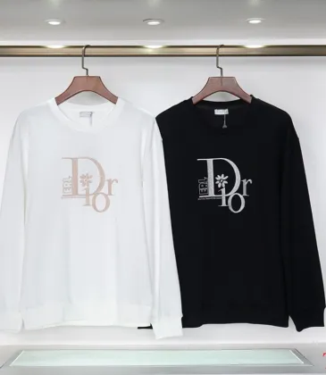 D-ior Embroidered Logo Round Neck Sweatshirt Black/White #A53792